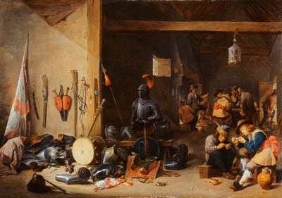 داخل غرفة الحرس ، c.1640s بواسطة ديفيد تينيرز الأصغر