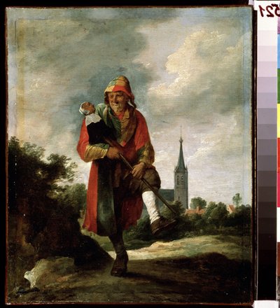 أحمق. لوحة ديفيد تينيرز الأصغر (1610-1690). زيت على قماش ، 35 × 29 سم ، حوالي 1640. فن فلمنكي ، فن باروكي. متحف بوشكين للفنون الجميلة ، موسكو. بواسطة ديفيد تينيرز الأصغر