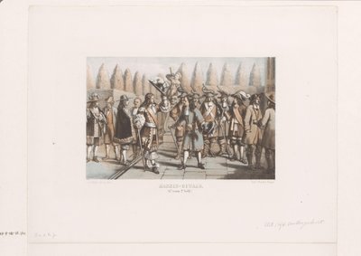لقاء بين النبلاء رداء الرجال (القرن السابع عشر ، النصف الثاني) (العنوان على الشيء) بواسطة ديفيد فان دير كيلين