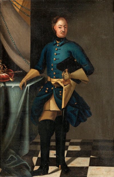 صورة للملك تشارلز الثاني عشر ملك السويد (1682-1718) - لوحة لديفيد فون كرافت (1655-1724) ، زيت على قماش ، حوالي عام 1716 ، 46.5 × 30.5 سم - صورة للملك تشارلز الثاني عشر ملك السويد ، زيت على قماش لديفيد فون كرافت - مجموعة خاصة بواسطة ديفيد فون كرافت
