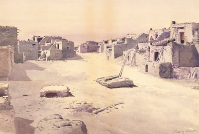 شارع في بويبلو العريبي ، توسايان ، أريزونا ، 1888. بواسطة دي لانسي جيل