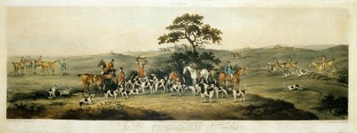 Foxhunting, plate 3, engraved by Thomas Sutherland (1785-1838) 1817 (colour litho) بواسطة عميد الصغرى. (بعد) ولستنهولمي