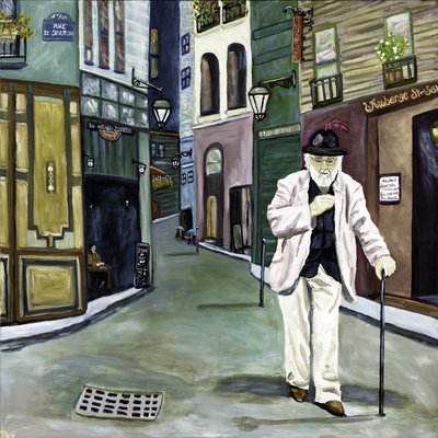 باريزيان، 2018 (أكريليك على قماش الكانفاس) بواسطة ديبورا إيف ألاسترا