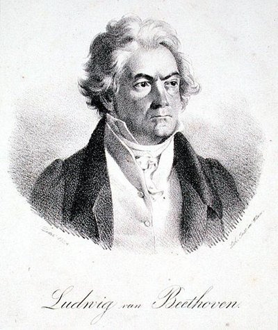 لودفيج فان بيتهوفن (1770-1827) 1824 (طباعة حجرية) بواسطة Deker Deker