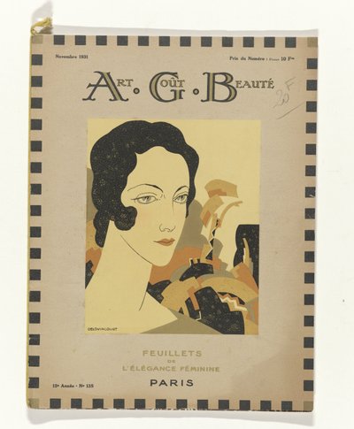 الفن - الذوق - الجمال ، منشورات الأناقة الأنثوية ، نوفمبر 1931 ، العدد 135 ، السنة الثانية عشر (العنوان على القطعة) بواسطة تشارلز جوي