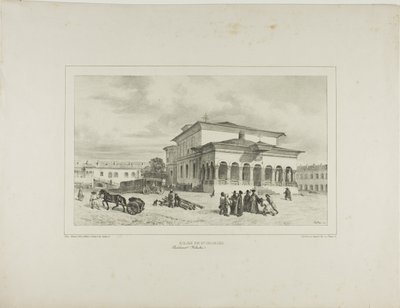كنيسة القديس جاورجيوس، بوخارست، والاشيا، 13 يوليو 1837 بواسطة Denis-Auguste-Marie Raffet