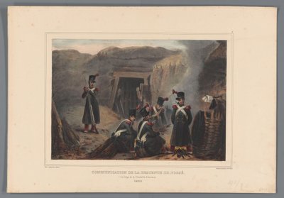 العسكري بيج إين ميجانج ، 1832 اتصال منحدر الخندق (العنوان على الكائن) رسومات مصنوعة من الحياة في حصار قلعة أنتويرب بواسطة Raffet (عنوان السلسلة على الكائن) بواسطة جيلوت فريرز