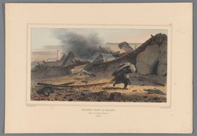 أطلال ، 1832 أطلال في Bagne (العنوان على الكائن) رسومات مصنوعة من الحياة في حصار قلعة أنتويرب بواسطة Raffet (عنوان السلسلة على الكائن) بواسطة جيلوت فريرز