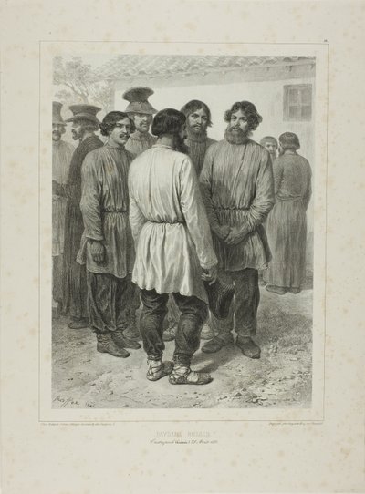 الفلاحون الروس بواسطة Denis-Auguste-Marie Raffet