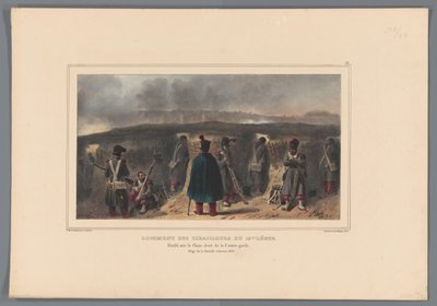شتر يشترون borstwering ، 1832 إسكان المناوشات من الضوء التاسع عشر (العنوان على الكائن) رسومات مصنوعة من الحياة في مقر قلعة أنتويرب بواسطة رافيت (العنوان على الجسم) بواسطة جيلوت فريرز