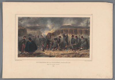 سولداتن انتزاع عين لوبجراف ، 1832 فتح الموازي الثالث (العنوان على الكائن) رسومات مصنوعة من الطبيعة عند حصار قلعة أنتويرب بواسطة رافيت (عنوان السلسلة على الكائن) بواسطة جيلوت فريرز