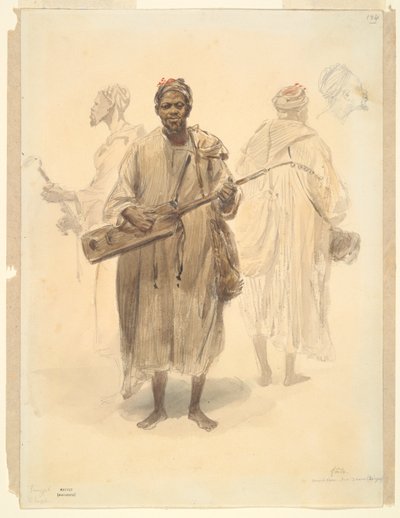 موسيقي شارع مغاربي؟ طنجة (موسيقي شارع مغربي في طنجة) بواسطة Denis-Auguste-Marie Raffet