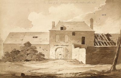 "رقم 5 بيت دو جورمون من الخشب على اليسار" ، 1815 (مرحاض وقلم رصاص على ورق) بواسطة دينيس دايتون