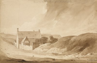 "No 8 Farme de la Haie Sainte من جبل سانت جون" ، 1815 (مرحاض وقلم رصاص على ورق) بواسطة دينيس دايتون