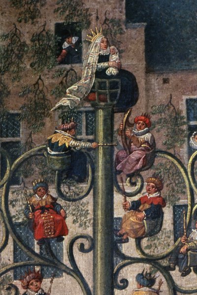 انتصار Archduchess Isabella في بروكسل Ommeganck يوم الأحد ، 31 مايو 1615 ، تفاصيل سيارة جذع جيسي ، 1615 (تفاصيل 75629) بواسطة دينيس فان السلوت