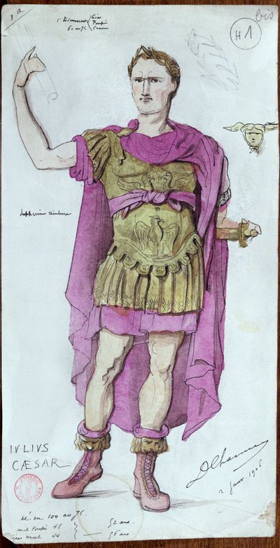 تصميم الأزياء ليوليوس قيصر من "La Mort de Pompee" بواسطة Corneille ، 1906 بواسطة رغبة Chaineux