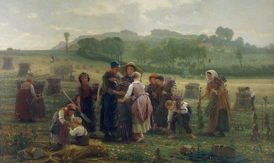 حصاد الخشخاش في بيكاردي ، 1860 بواسطة رغبة فرانسوا لاوج