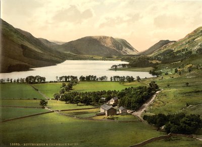 Buttermere and Crummock Water ، منطقة ليك ، إنجلترا ، c.1900 بواسطة شركة ديترويت للنشر