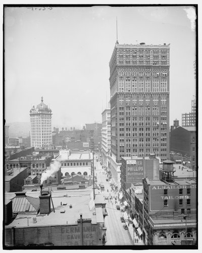 Wood Street and the Farmer's Bank ، بيتسبرغ ، بنسلفانيا. بواسطة شركة ديترويت للنشر