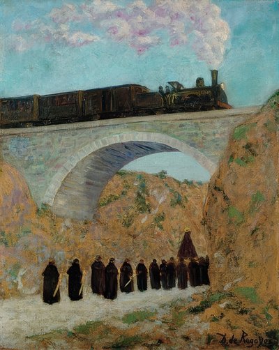 الجمعة العظيمة في قشتالة (Vendredi Saint en Castille). 1904 بواسطة Diario أو Dario de Regoyos y Valdes
