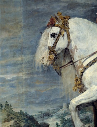 صورة الفروسية لإيزابيل الفرنسية (1602-1644) ، زوجة فيليب الرابع ملك إسبانيا عام 1616 التفاصيل. رسم دييجو فيلاسكيز (1599-1660) 1635 صن. 3،01x3،14 م مدريد ، متحف برادو بواسطة دييجو فيلاسكيز