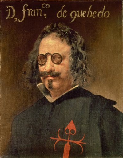 صورة لفرانسيسكو دي كيفيدو إي فيليجاس (1580-1645) (زيت على قماش) بواسطة دييجو فيلاسكيز