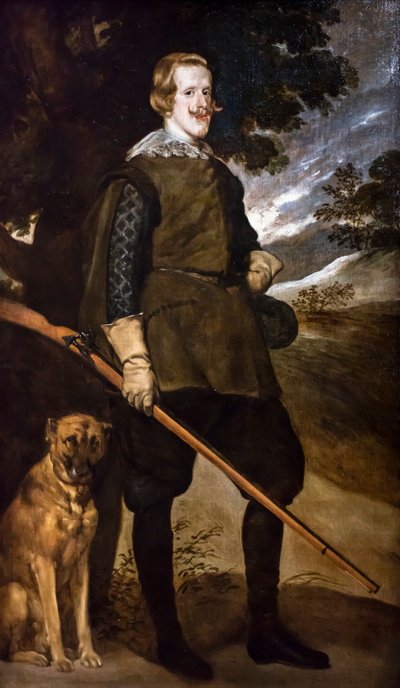 بورتريه لفيليب الرابع في صورة صياد، حوالي عام 1635 (زيت على قماش) بواسطة دييغو رودريغيز دي سيلفا إي فيلاسكيز