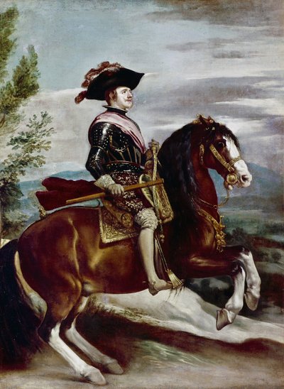 صورة لفيليب الرابع على ظهور الخيل، ج.1635 (زيت على قماش) بواسطة دييغو رودريغيز دي سيلفا إي فيلاسكيز