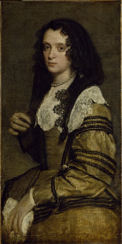 Portrait of a young lady (oil on canvas) بواسطة دييجو فيلاسكيز