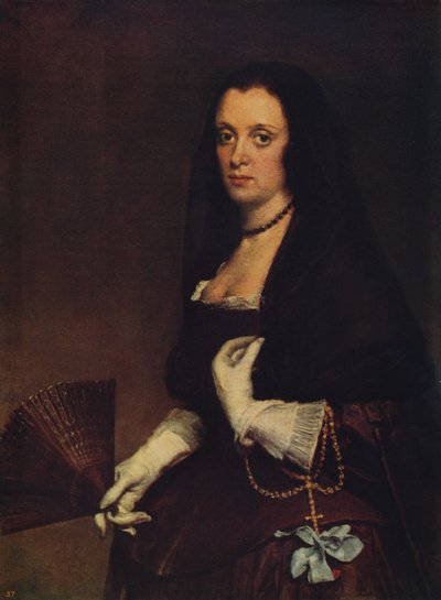 سيدة مع مروحة ، c1638-1639 ، c1915 بواسطة دييجو فيلاسكيز