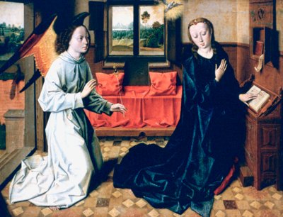 البشارة ، 1465-1470 بواسطة نوبات Dieric