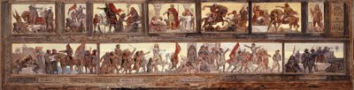 أحداث رئيسية في التاريخ الفرنسي: رسم تخطيطي لفناء المدرسة في شارع دو شاتو لاندون بواسطة Diogene Ulysse Napoleon Maillart