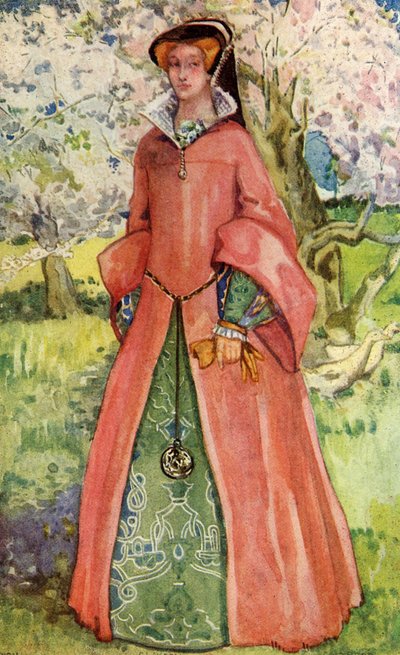 زي المرأة في عهد ماري الأول (1553-1558) بواسطة ديون كلايتون كالثروب