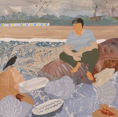 أكواخ الشاطئ والحفريات (ملصقة) بواسطة 