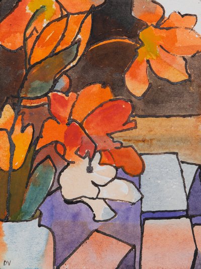 الزنبق (ألوان مائية وحبر) بواسطة 