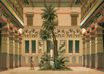 فناء منزل مصري بواسطة Dionisio Baixeras Verdaguer