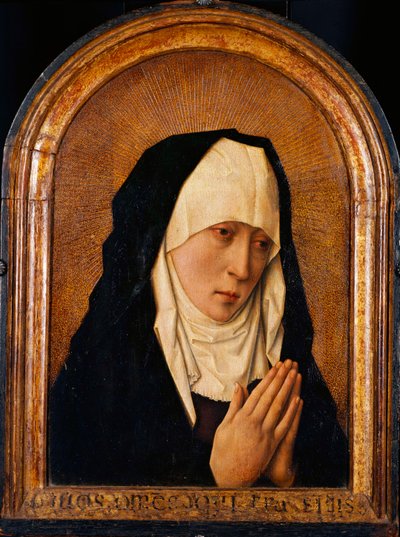 Peinture de Dirk Bouts "Mater Dolorosa" (1410 / 20-1475) - زيت على خشب خافت 45x31 سم المتحف الوطني للفن الغربي ، طوكيو بواسطة ديرك بوتس