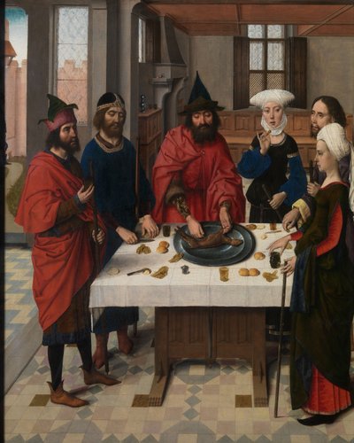 عيد الفصح ، تفاصيل من مذبح القربان المقدس ، حوالي 1464-68 (زيت على لوح) بواسطة ديرك بوتس