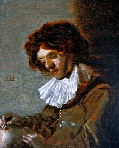 دراسة لشاب نقب (زيت على لوح) بواسطة ديرك الرقبة
