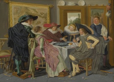 شركة حول طاولة. 1626 بواسطة ديرك الرقبة