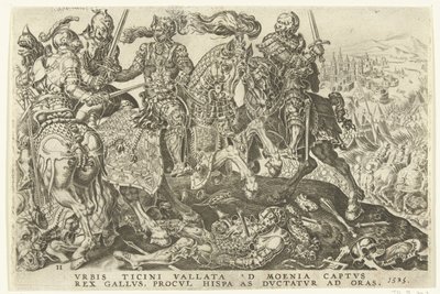 القبض على فرانسيس الأول في معركة بافيا 1525 انتصارات تشارلز الخامس (عنوان المسلسل) ديفي كارولي. V. عفريت. يختار، يقرر. max. victoriae ، ex multis praecipuae (عنوان السلسلة) بواسطة ديرك فولكرتس. كورنهيرت (ربما)