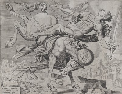 التصرف في العدالة في العالم ، من العالم غير المقيد ، اللوحة 1 ، 1550. بواسطة ديرك فولكرتسين كورنهيرت