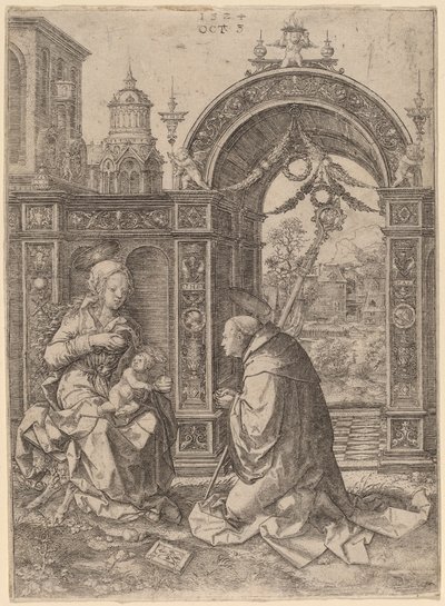 رؤية القديس برنارد بواسطة Dirk Jacobsz Vellert