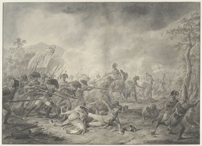 القبض على الجنرال الروسي هيرمان في معركة مونس 1799 بواسطة ديرك لانجينديك (توقيع الفنان)