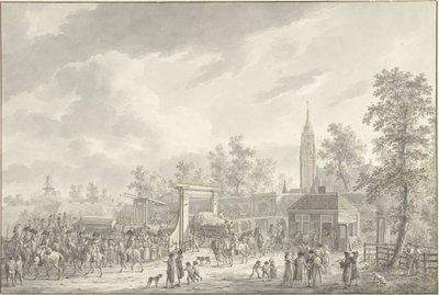 رحيل الحامية من أمرسفورت عام 1790 بواسطة ديرك لانجينديك (توقيع الفنان)