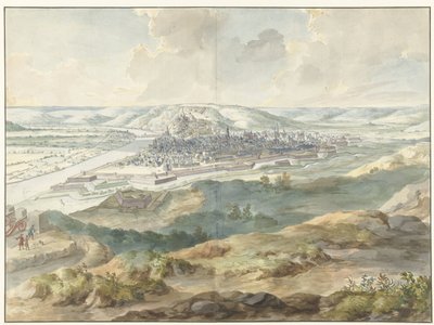 منظر لنامور من الشرق أثناء حصار عام 1695 بواسطة ديرك ماس