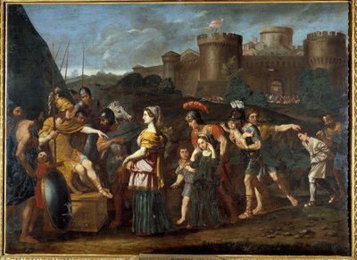 رحمة الإسكندر. لوحة لدومينيكو زامبيري ديت دومينيكوين (1581-1641) بواسطة دومينيكينو