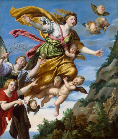 صعدت مريم المجدلية إلى السماء ، 1620. بواسطة دومينيكينو
