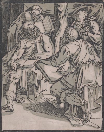 أربعة أطباء الكنيسة ، كاليفورنيا. 1540-1550. بواسطة دومينيكو بيكافومي