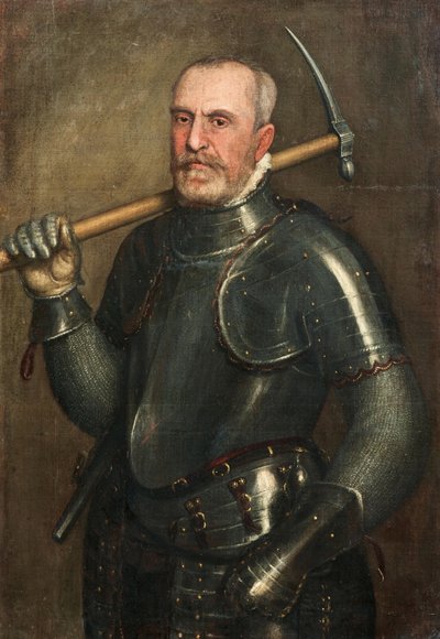 صورة جوليو سافورجنان 1510-1595 مع فأس ، ج. 1565. بواسطة دومينيكو بروساسورزي